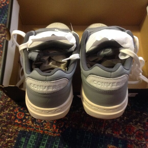 Converse Men's Pro Blaze Classic White & Gray Leather & Suede Sneakers-11.5-NIB - Picture 3 of 9